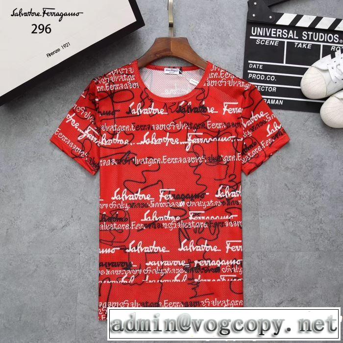 ベストはキレイめな印象に FERRAGAMO サルヴァトーレフェラガモ 半袖Tシャツ 3色可選 【2019春夏】最新コレクション
