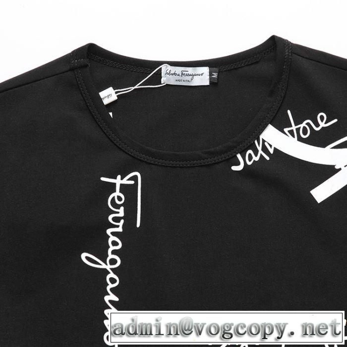 今流行りの最新コレクション 2019春夏トレンドアイテム FERRAGAMO サルヴァトーレフェラガモ 半袖Tシャツ 3色可選