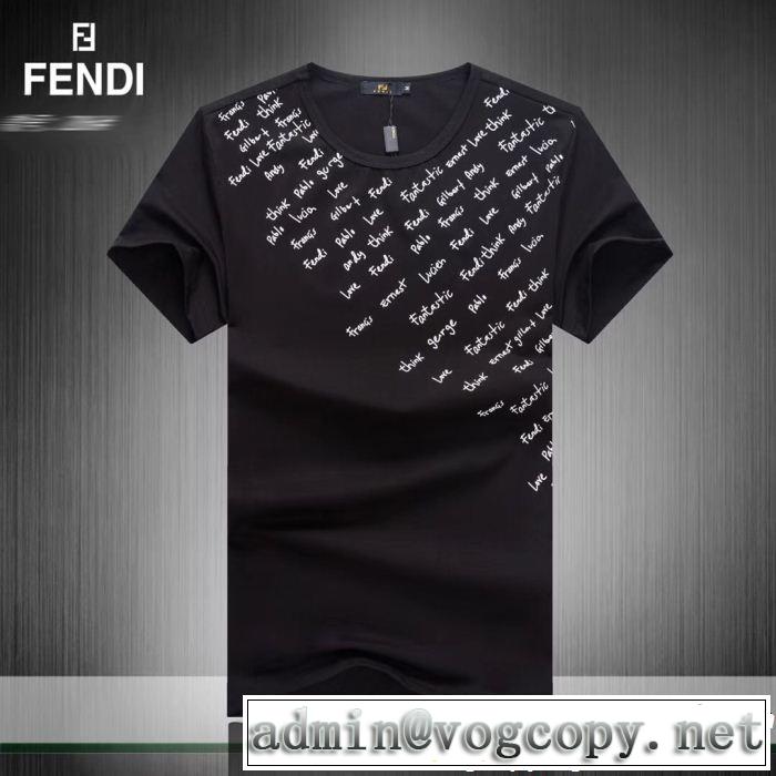 気持ちいい真夏日にぴったり オシャレな印象に FENDI フェンディ 半袖Tシャツ 3色可選
