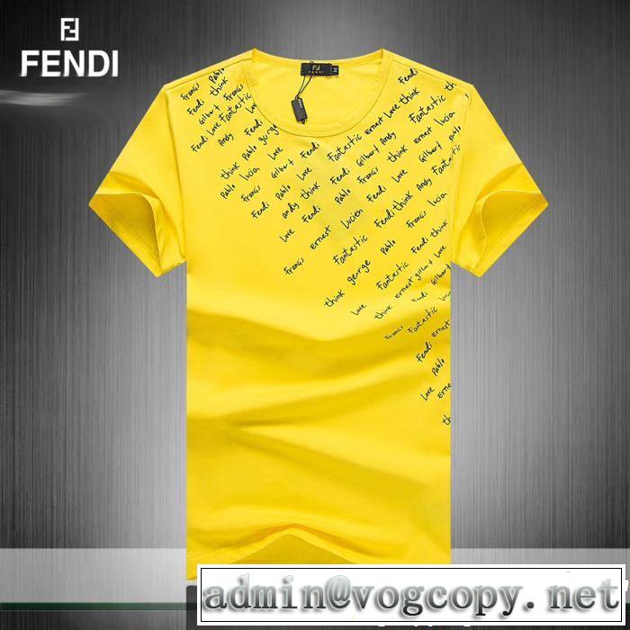気持ちいい真夏日にぴったり オシャレな印象に FENDI フェンディ 半袖Tシャツ 3色可選