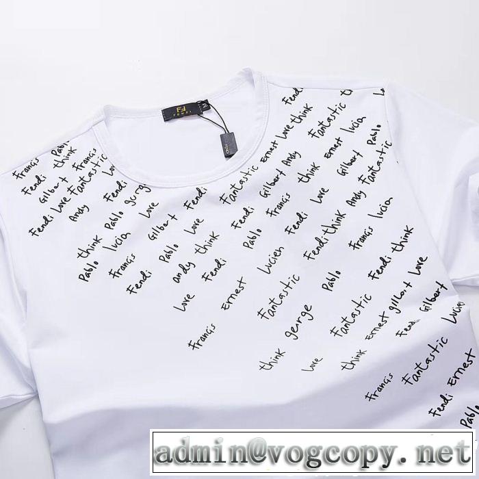 気持ちいい真夏日にぴったり オシャレな印象に FENDI フェンディ 半袖Tシャツ 3色可選