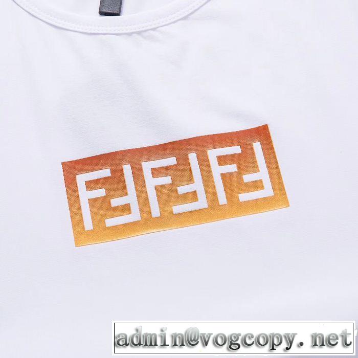 夏大人気のアイテム FENDI フェンディ 半袖Tシャツ  3色可選 スタイルUPして着こなす