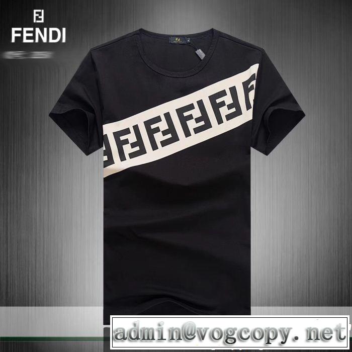 3色可選 季節感をプラス人気商品 夏の王道　適度な上品さ FENDI フェンディ 半袖Tシャツ