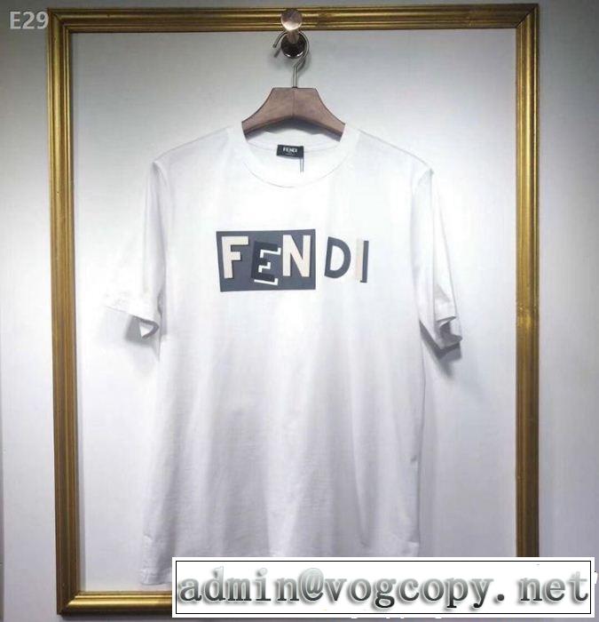 2019年の春夏に着たい 大人の余裕が漂う FENDI フェンディ半袖Tシャツ 2色可選