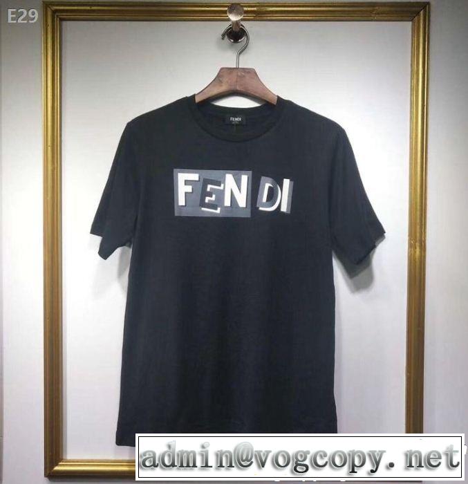 2019年の春夏に着たい 大人の余裕が漂う FENDI フェンディ半袖Tシャツ 2色可選