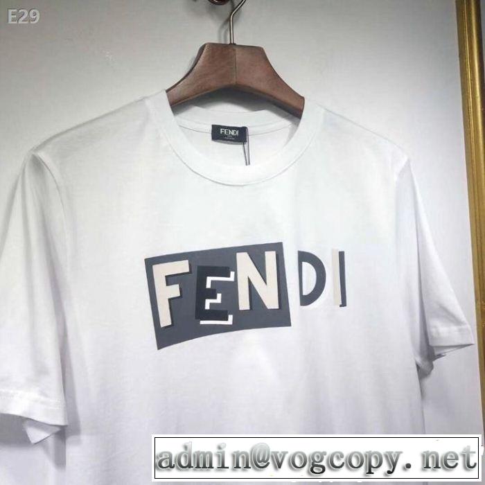 2019年の春夏に着たい 大人の余裕が漂う FENDI フェンディ半袖Tシャツ 2色可選