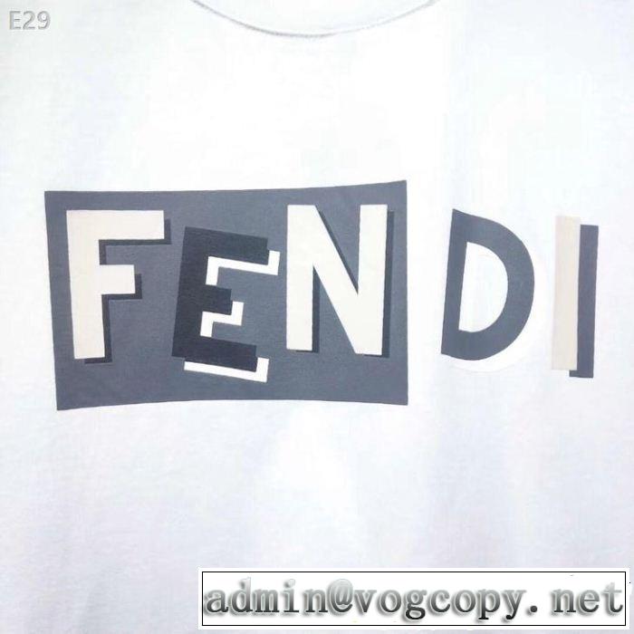2019年の春夏に着たい 大人の余裕が漂う FENDI フェンディ半袖Tシャツ 2色可選