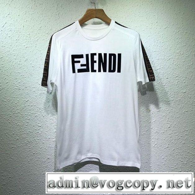 優しげ人気アイテム FENDI フェンディ半袖Tシャツ きれいめ派に上質 大人っぽく着こなせる