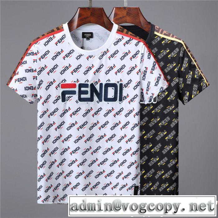 半袖Tシャツ 2色可選 大人可愛いスタイル切りっぱなしデザイン  FENDI フェンディ