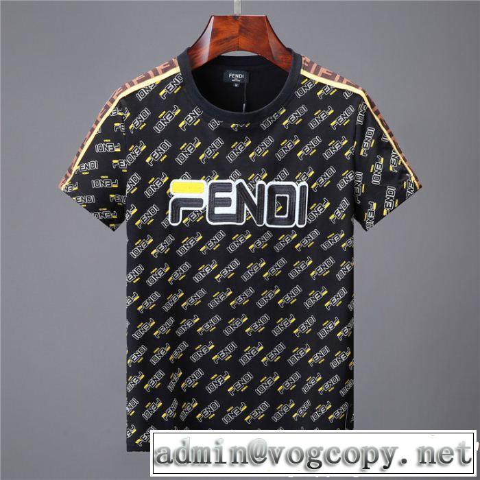半袖Tシャツ 2色可選 大人可愛いスタイル切りっぱなしデザイン  FENDI フェンディ