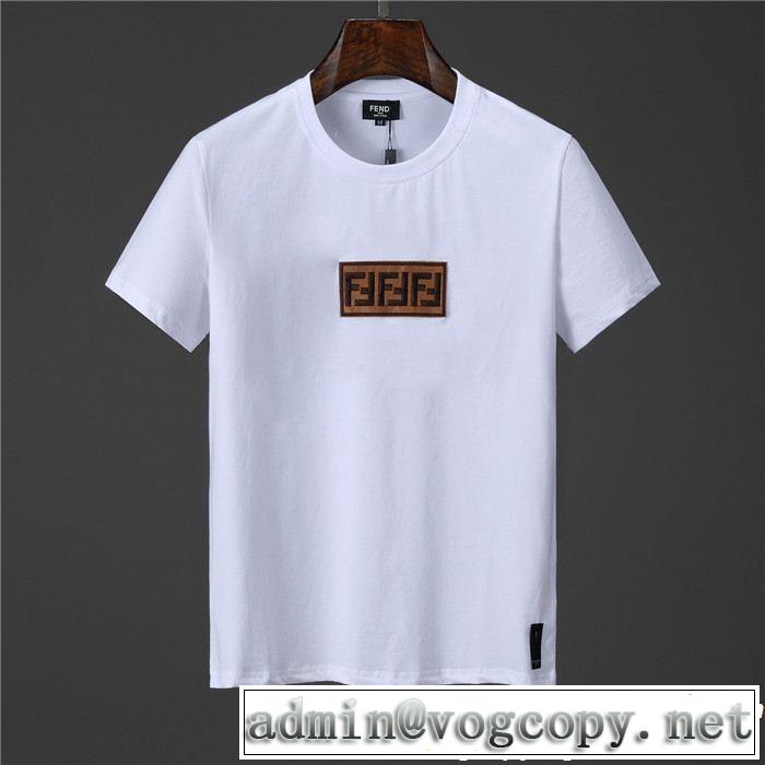 2019即旬な装いに 2色可選 夏の王道　適度な上品さ FENDI フェンディ半袖Tシャツ