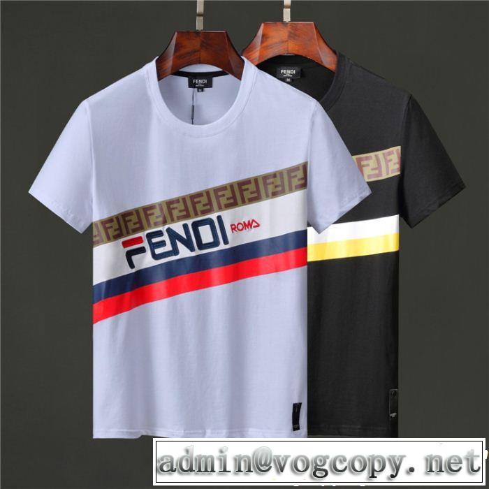 一気にトレンド感満載な着こなし 特に注目したい FENDI フェンディ半袖Tシャツ 2色可選