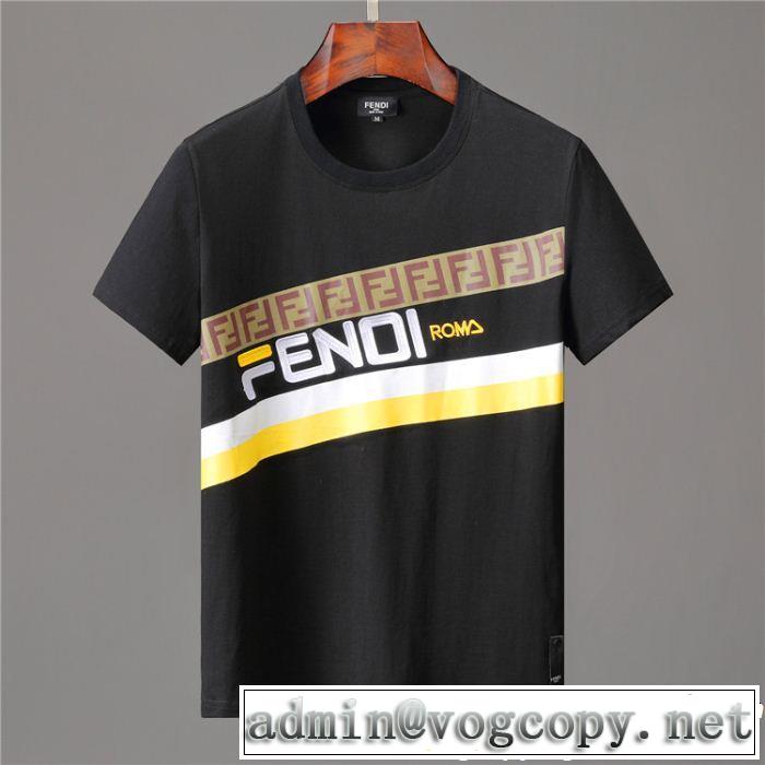 一気にトレンド感満載な着こなし 特に注目したい FENDI フェンディ半袖Tシャツ 2色可選