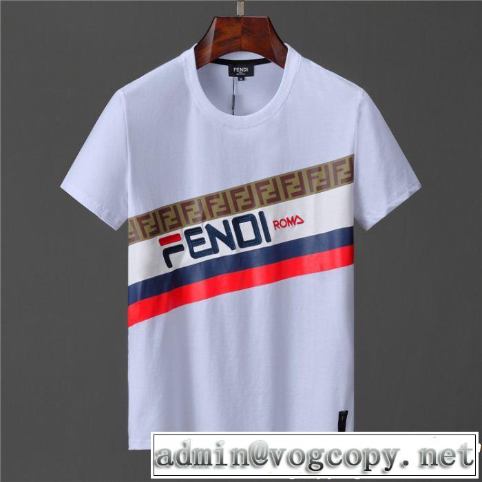 一気にトレンド感満載な着こなし 特に注目したい FENDI フェンディ半袖Tシャツ 2色可選