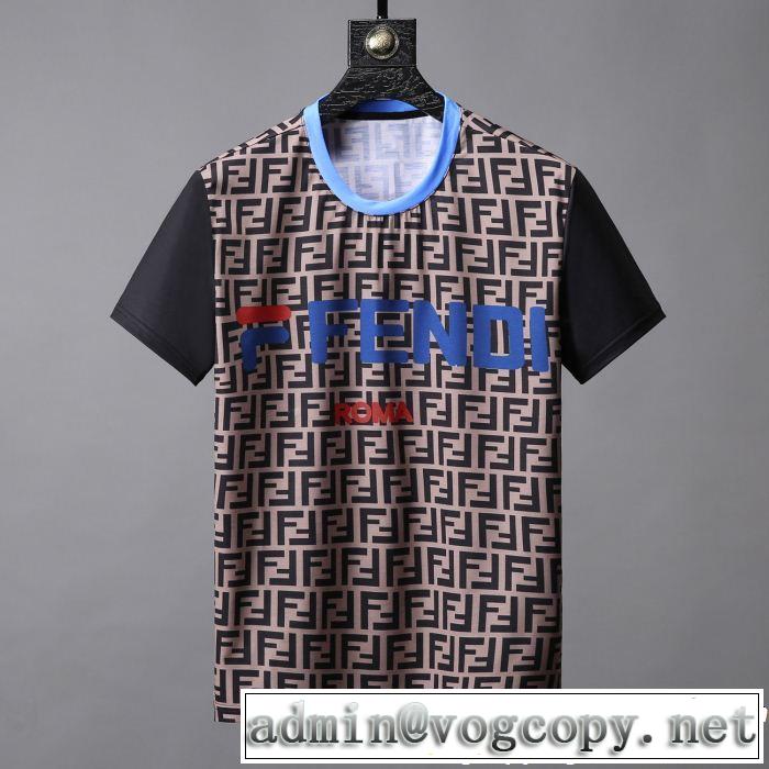 軽やかな素材感 FENDI フェンディ半袖Tシャツ 2色可選 今年の正解大人気新作 快適な着心地