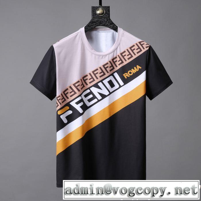 大人っぽく見せ新作 甘過ぎず大人な印象に FENDI フェンディ半袖Tシャツ 2色可選