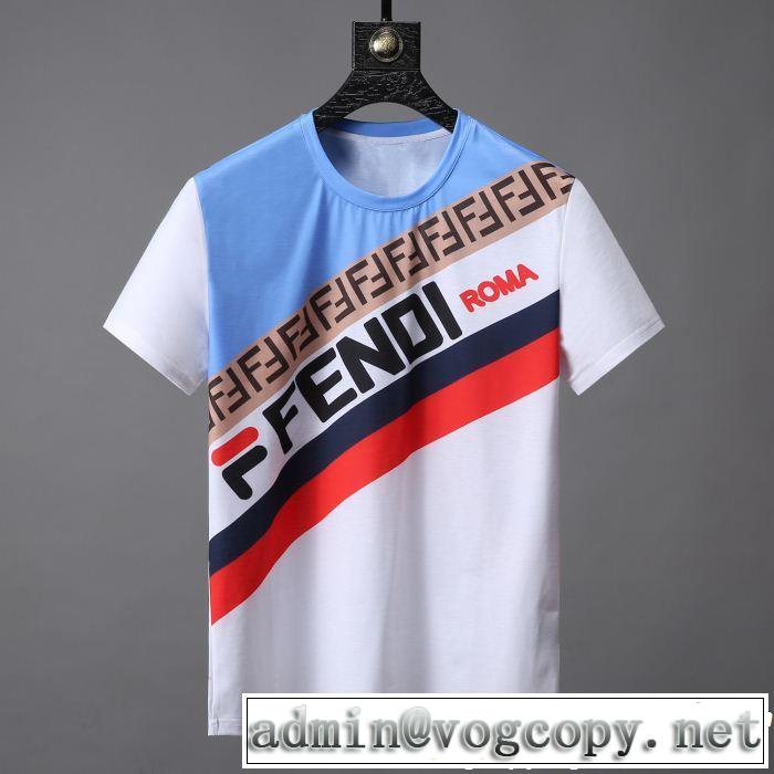 大人っぽく見せ新作 甘過ぎず大人な印象に FENDI フェンディ半袖Tシャツ 2色可選