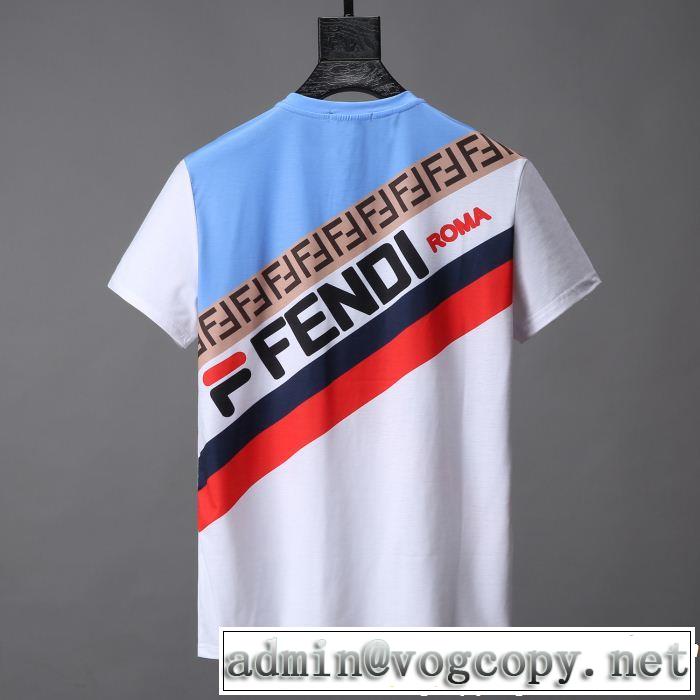 大人っぽく見せ新作 甘過ぎず大人な印象に FENDI フェンディ半袖Tシャツ 2色可選
