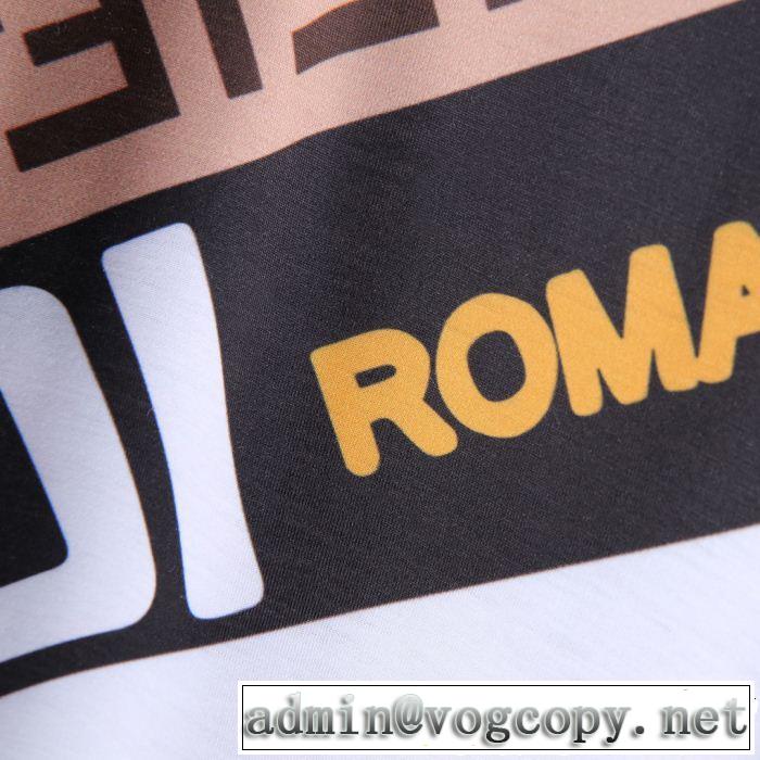 大人っぽく見せ新作 甘過ぎず大人な印象に FENDI フェンディ半袖Tシャツ 2色可選