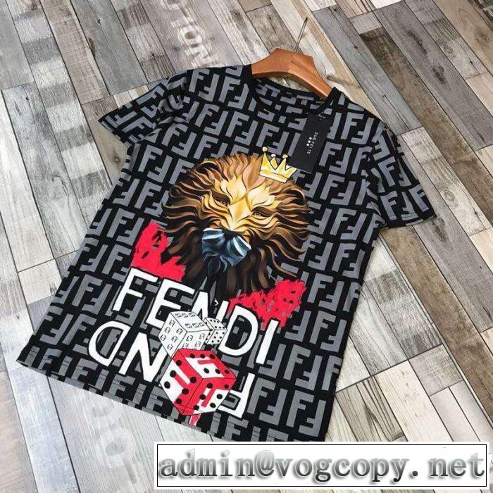 半袖Tシャツ 2色可選 FENDI フェンディ 2019夏色っぽさ 品のよさを感じさ 風通しのよい