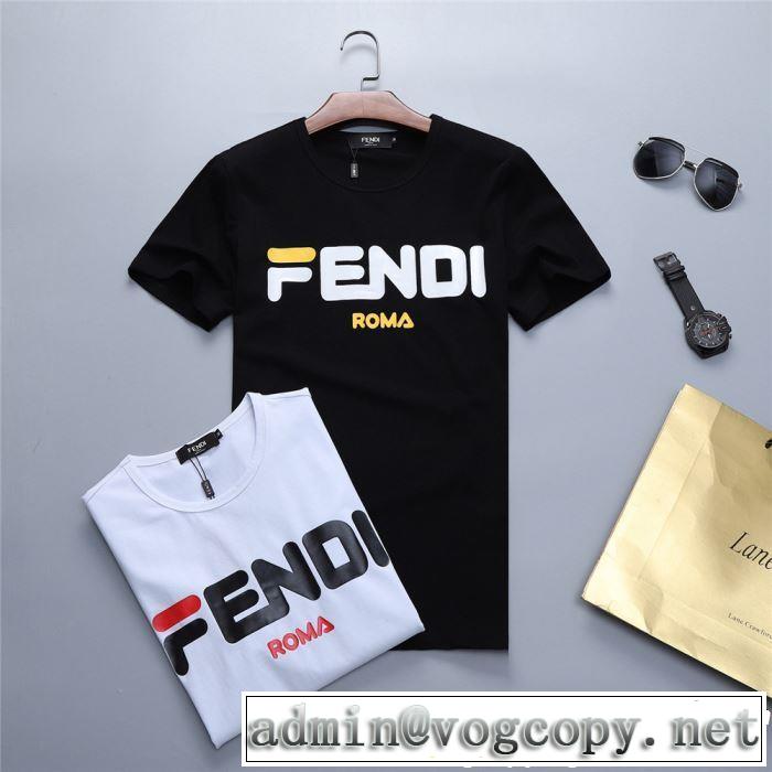 今年春夏ファション流行り FENDI フェンディ半袖Tシャツ 2色可選 2019夏ファション新品