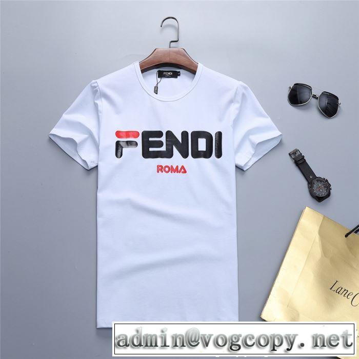 今年春夏ファション流行り FENDI フェンディ半袖Tシャツ 2色可選 2019夏ファション新品
