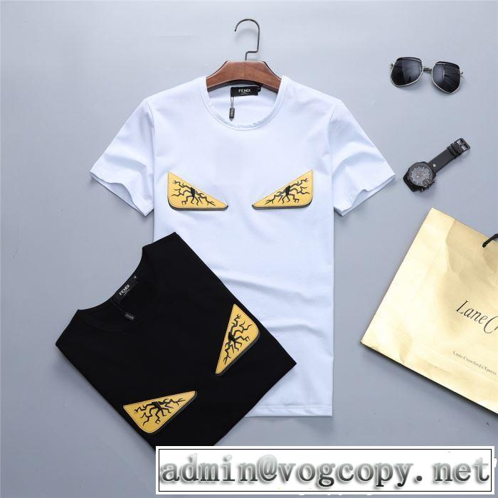 FENDI フェンディ半袖Tシャツ 2色可選 きちんと感をプラス 2019春夏トレンドアイテム
