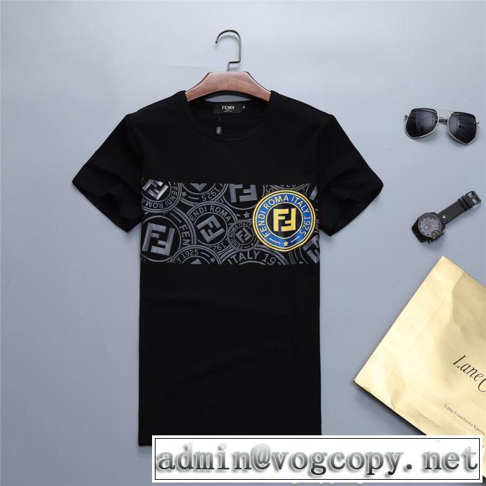大人の余裕が漂う FENDI フェンディ半袖Tシャツ 2色可選 2019春夏人気トレンドアイテム