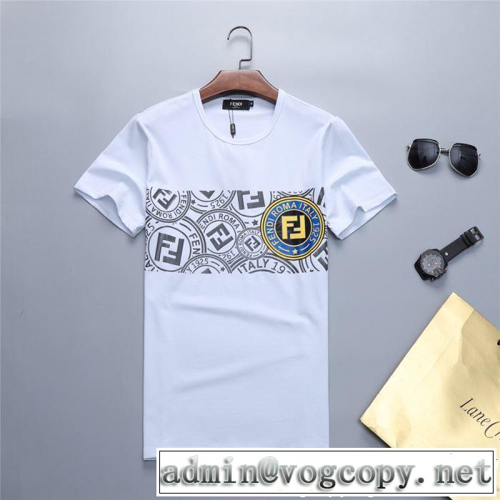 大人の余裕が漂う FENDI フェンディ半袖Tシャツ 2色可選 2019春夏人気トレンドアイテム