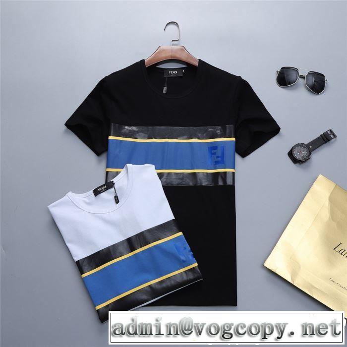 FENDI フェンディ半袖Tシャツ 2色可選 海外セレブは大人気 2019春夏は人気定番 きれいめ上品に