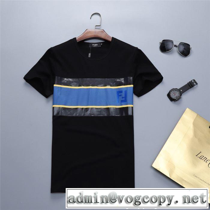 FENDI フェンディ半袖Tシャツ 2色可選 海外セレブは大人気 2019春夏は人気定番 きれいめ上品に