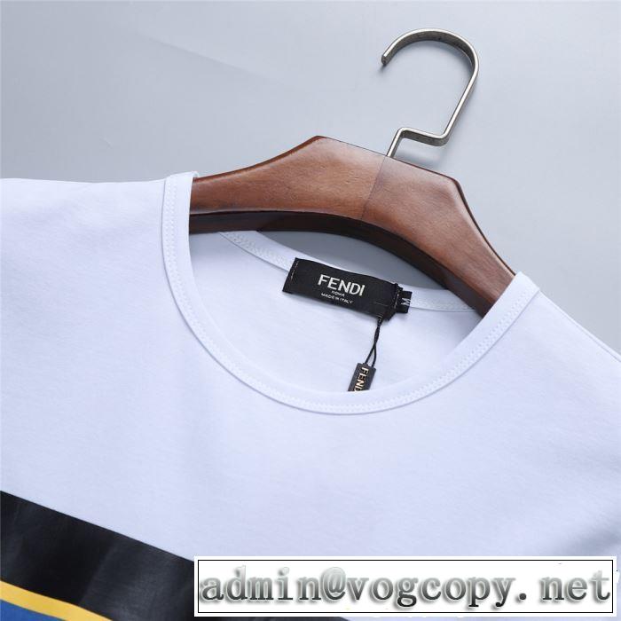 FENDI フェンディ半袖Tシャツ 2色可選 海外セレブは大人気 2019春夏は人気定番 きれいめ上品に