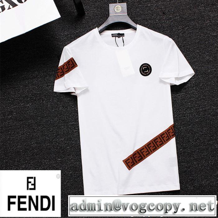 FENDI フェンディ半袖Tシャツ 3色可選 魅力的なカラー使い 抜け感のある夏着物 2019夏色っぽさ