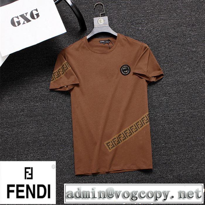 FENDI フェンディ半袖Tシャツ 3色可選 魅力的なカラー使い 抜け感のある夏着物 2019夏色っぽさ