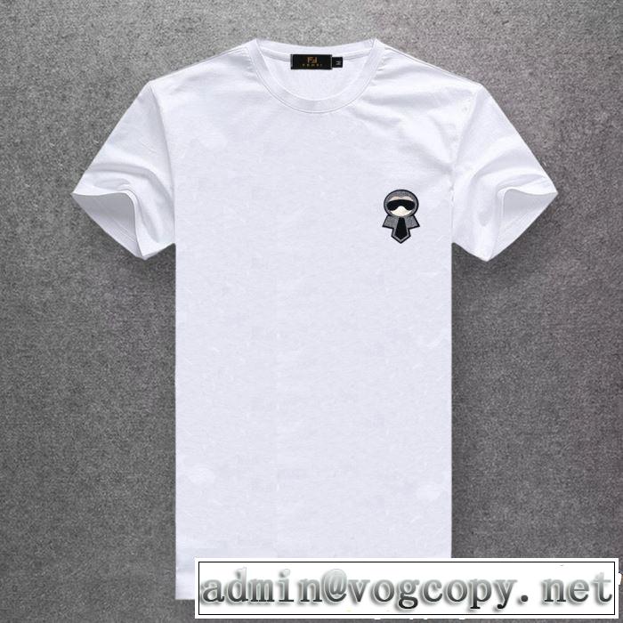 半袖Tシャツ 春夏シンプルファッションでOK！ FENDI フェンディ多色可選 2019夏ファション新品