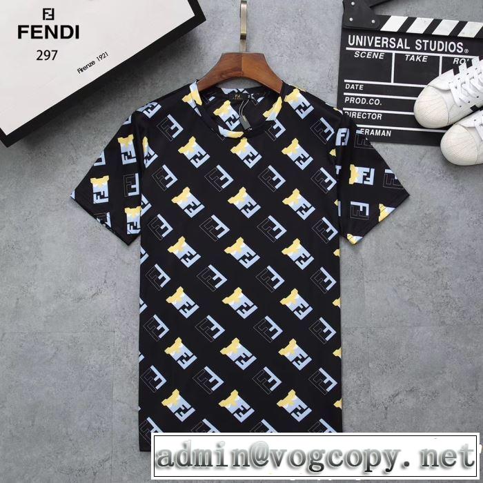 半袖Tシャツ 3色可選 大人の華やかさを演出 2019春夏も引き続き人気セール FENDI フェンディ