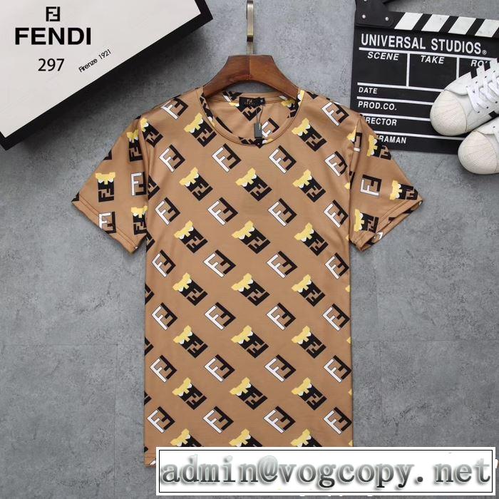 半袖Tシャツ 3色可選 大人の華やかさを演出 2019春夏も引き続き人気セール FENDI フェンディ