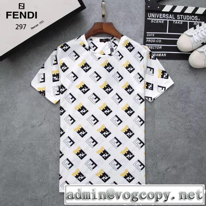 半袖Tシャツ 3色可選 大人の華やかさを演出 2019春夏も引き続き人気セール FENDI フェンディ