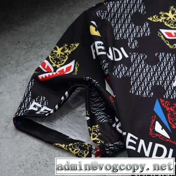 2019年春夏流行ファッション 大人可愛いスタイル FENDI フェンディ半袖Tシャツ 3色可選
