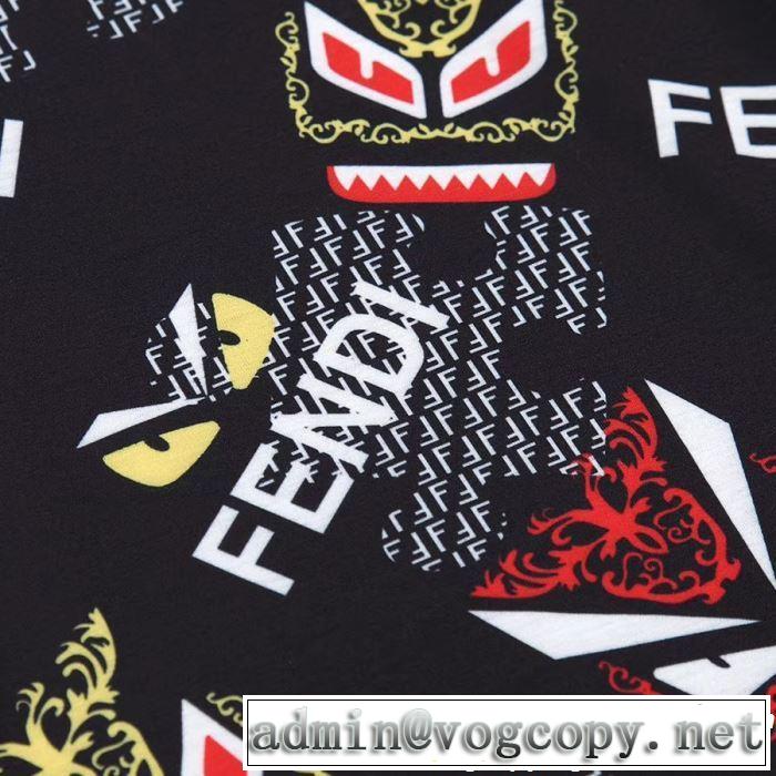 2019年春夏流行ファッション 大人可愛いスタイル FENDI フェンディ半袖Tシャツ 3色可選