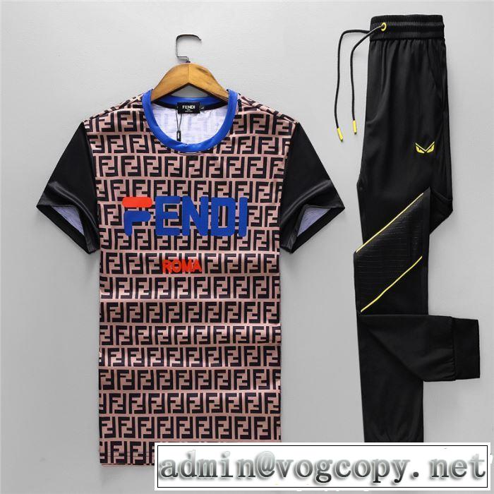 この夏を迎える人気新作半袖 上下セット2019年春夏の限定コレクション 2色可選 FENDI フェンディ