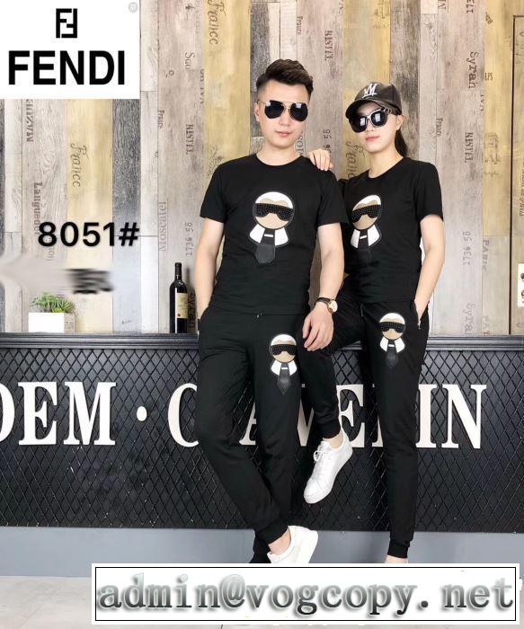  争奪戦必至！フェンディ絶対チェックしたい 半袖 上下セット男女兼用 FENDI 最前線2019