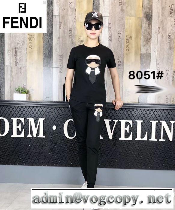 争奪戦必至！フェンディ絶対チェックしたい 半袖 上下セット男女兼用 FENDI 最前線2019