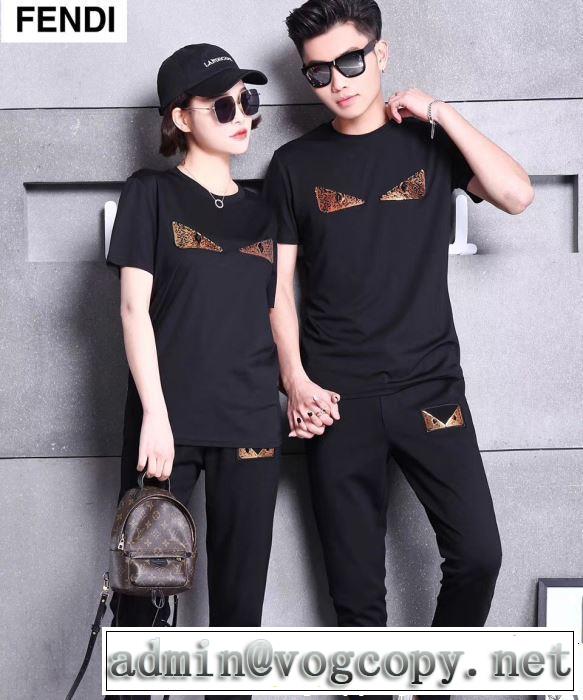 この夏に大満喫できる 半袖 上下セット 話題沸騰中の2019夏季新作 FENDI フェンディ 夏季最新アイテム