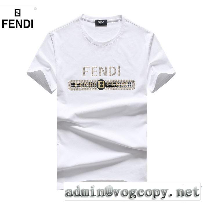 2019夏ファション新品 爽やかすぎない大人の印象に FENDI フェンディ 半袖Tシャツ 4色可選