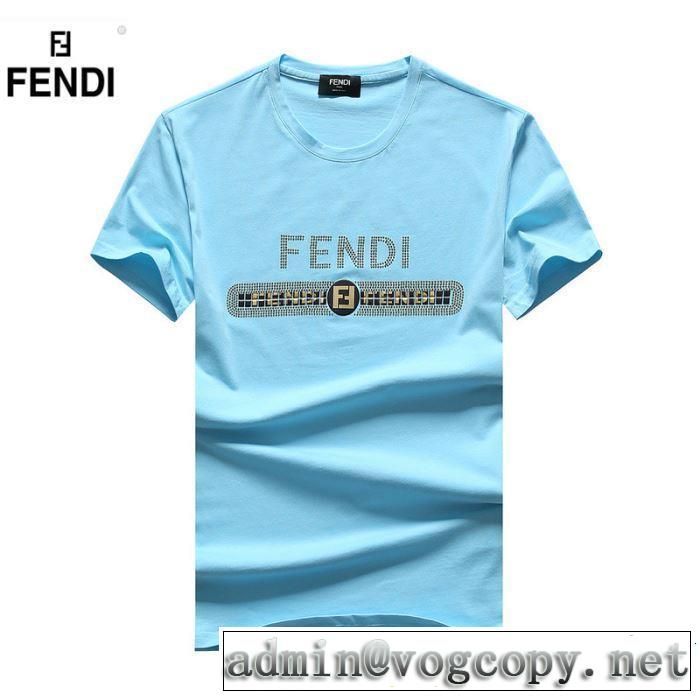 2019夏ファション新品 爽やかすぎない大人の印象に FENDI フェンディ 半袖Tシャツ 4色可選