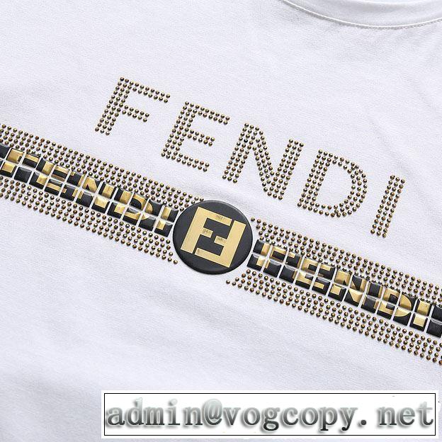 2019夏ファション新品 爽やかすぎない大人の印象に FENDI フェンディ 半袖Tシャツ 4色可選