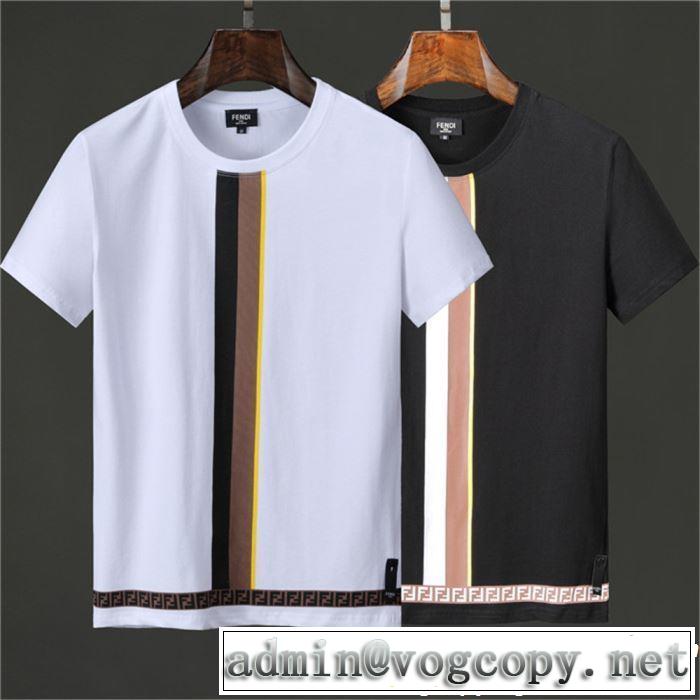 2色可選 半袖Tシャツ 今年春夏ファション流行り 2019春夏人気トレンドアイテム FENDI フェンディ