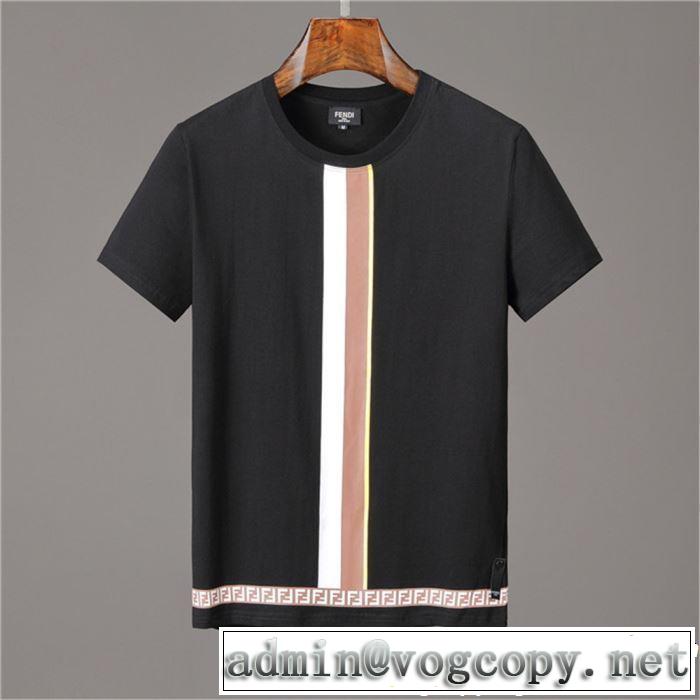 2色可選 半袖Tシャツ 今年春夏ファション流行り 2019春夏人気トレンドアイテム FENDI フェンディ