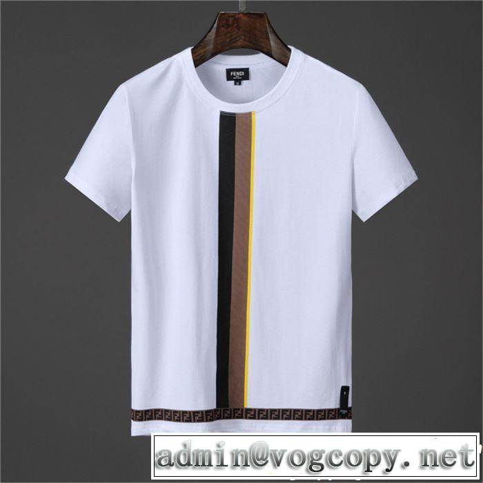 2色可選 半袖Tシャツ 今年春夏ファション流行り 2019春夏人気トレンドアイテム FENDI フェンディ